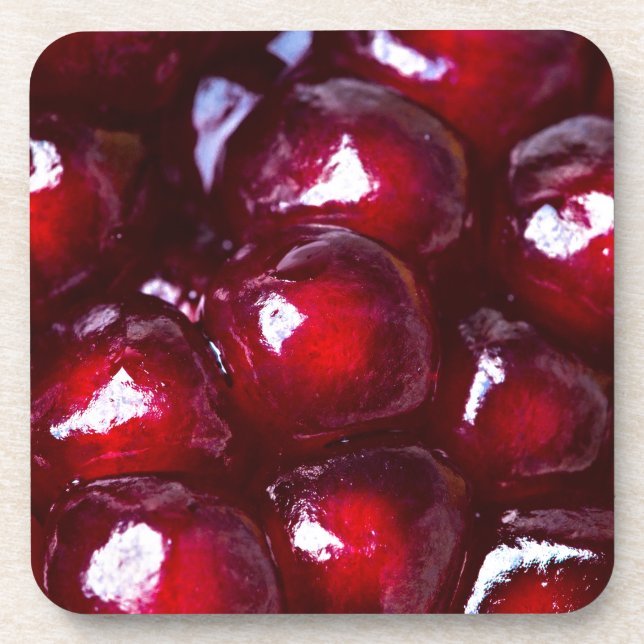 Red Pomegranate Seeds Coaster (Front)