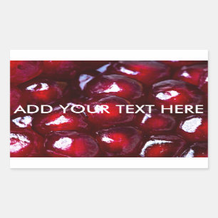 Red Pomegranate Seeds Rectangular Sticker