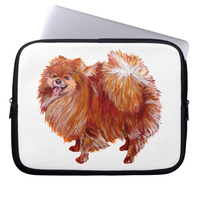 Red Pomeranian Laptop Sleeve (Front)
