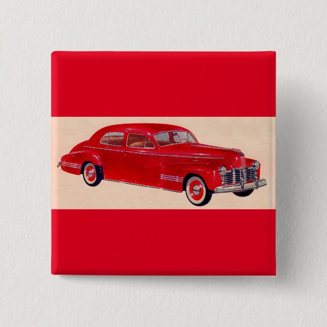 red Pontiac Torpedo 15 Cm Square Badge (Front)