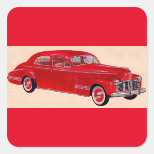 red Pontiac Torpedo Square Sticker