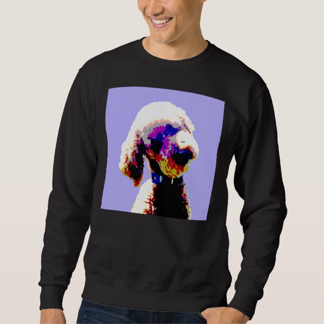 Red Poodle Purple Sweatshirt (Front)