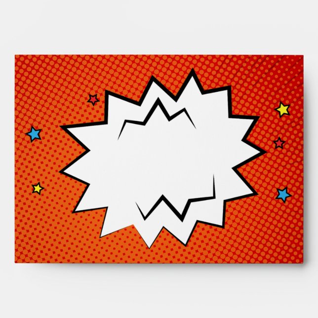 Red Pop Art Envelope (Front)