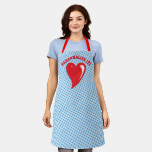 Red Pop Art Heart Apron