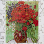 Red Poppies and Daisies by Vincent van Gogh Jigsaw Puzzle<br><div class="desc">Still Life: Red Poppies and Daisies by Vincent van Gogh is a vintage fine art post impressionism still life floral painting. A beautiful bouquet of red poppy flowers and white daisy flowers fresh from the garden in a decorative vase. About the artist: Vincent Willem van Gogh (1853 -1890) was one...</div>