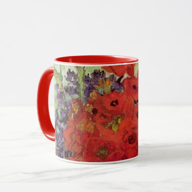 Red Poppies and Daisies by Vincent van Gogh Mug (Front Left)