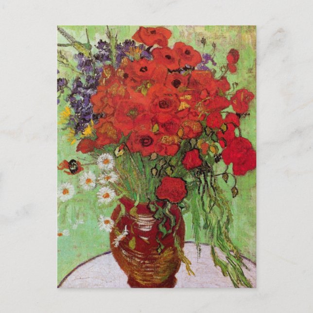 Red Poppies and Daisies by Vincent van Gogh Postcard (Front)