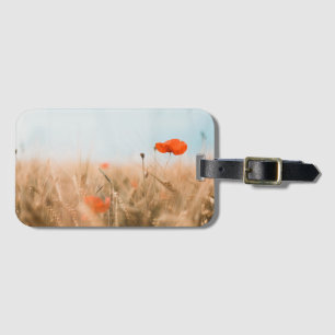 Red Poppies and Gold Barley Luggage Tag