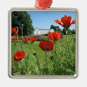 Red Poppies at Kew Gardens Metal Tree Decoration