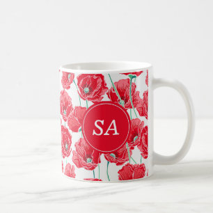 Red Poppies Back to School Dorm Essentials Coffee Mug