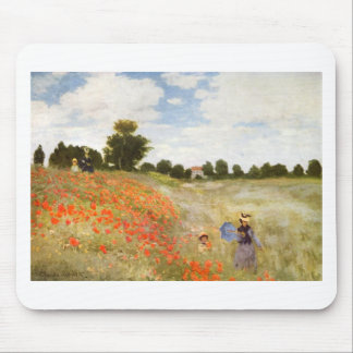 Red Poppies Blooming - Claude Monet Mouse Pad