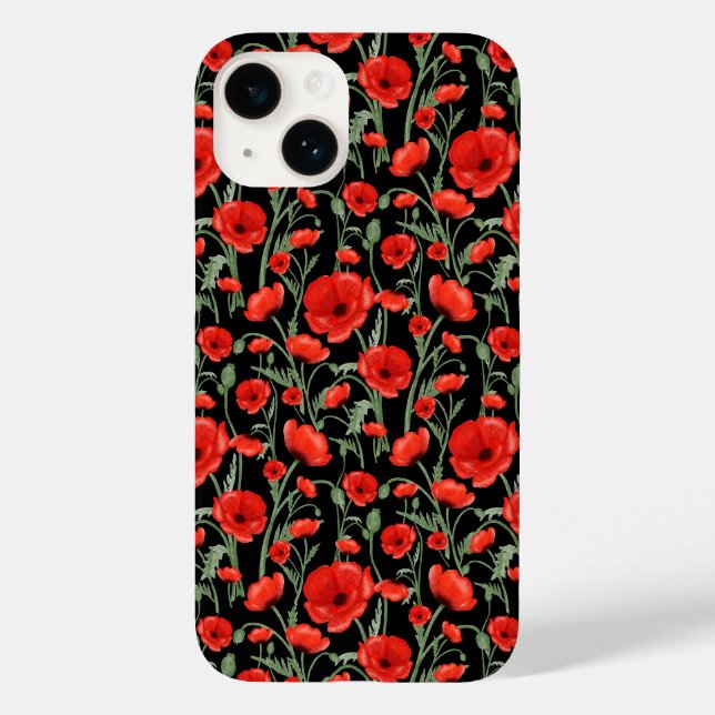 Red Poppies Case-Mate iPhone Case (Back)