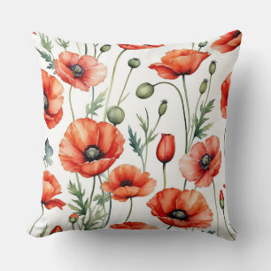 Red Poppies Cushion