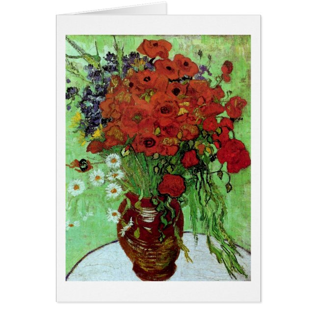 Red Poppies & Daisies (F280) Van Gogh Fine Art (Front)