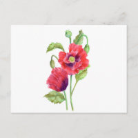 Red Poppies Floral Art