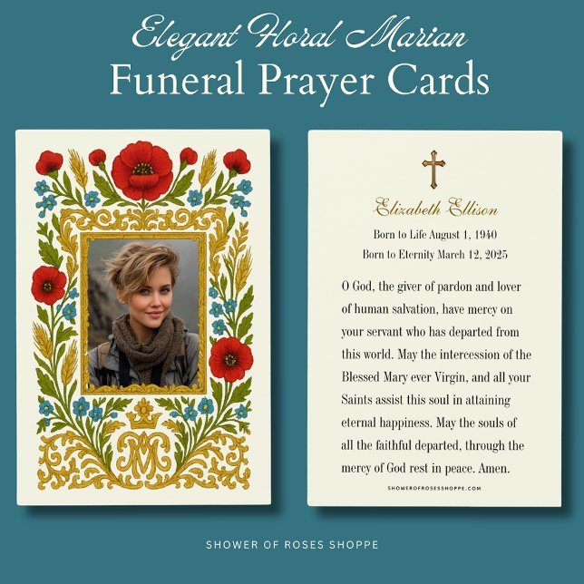 Red Poppies Floral Funeral Prayer Memorial  (Creator Uploaded)