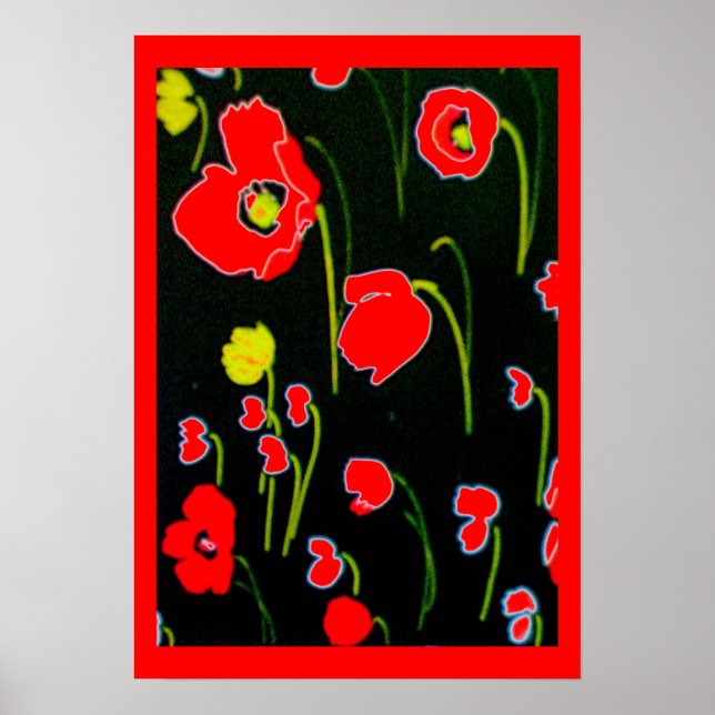 Red Poppies Flower Poster (Front)