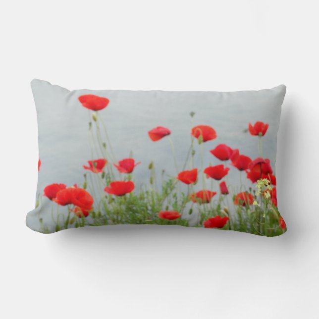 Red Poppies Girls Photos Cushion (Front)
