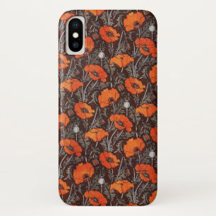 RED POPPIES IN BLACK WHITE Poppy Field Floral Case-Mate iPhone Case