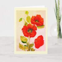 Red poppies in fine art