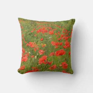 Red Poppies in the field Cushion