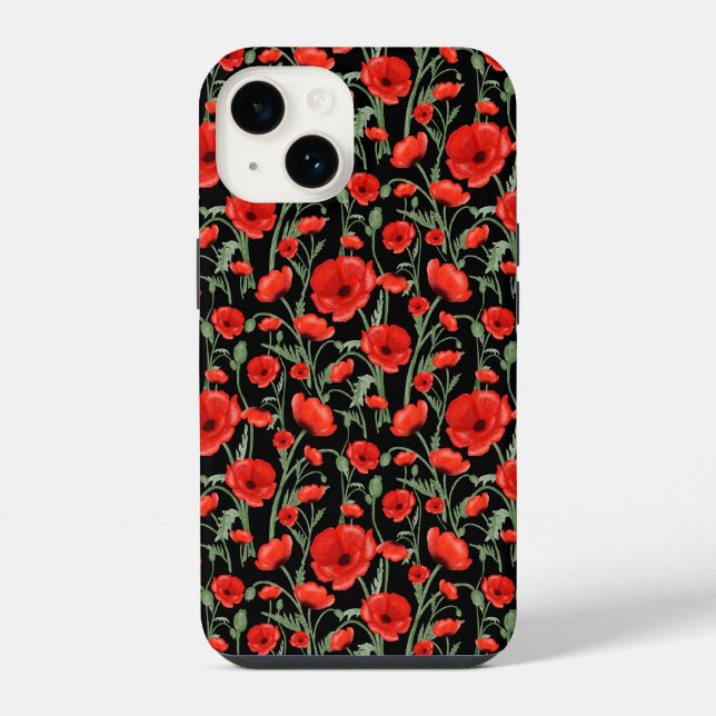 Red Poppies iPhone Case (Back)