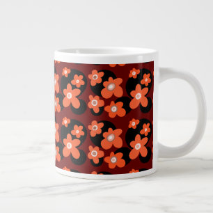 Red poppies large coffee mug