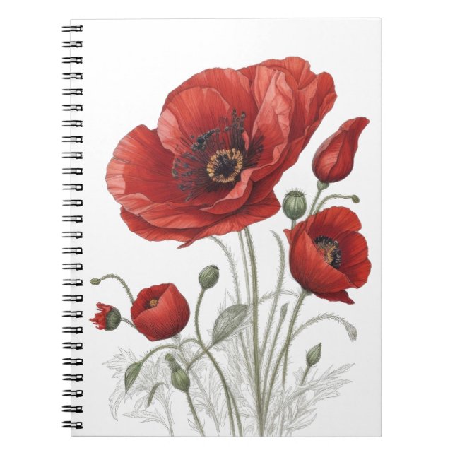 Red Poppies Notebook (Front)
