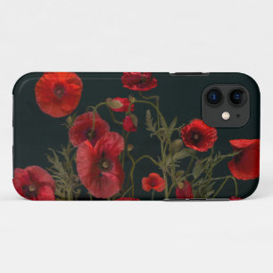 Red Poppies On Black  Case-Mate iPhone Case