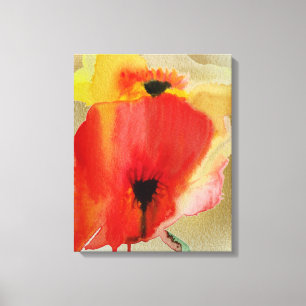 Red Poppies original Art Canvas Print