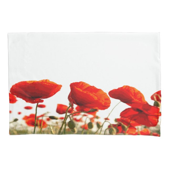 Red Poppies Pillowcase (Front)