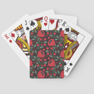 Red poppies playing cards