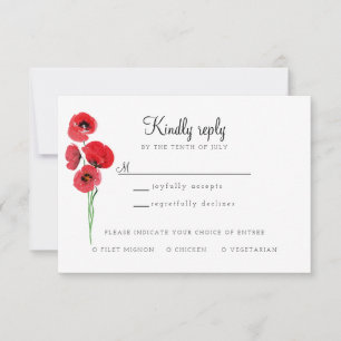red poppies response card
