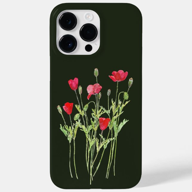 Red poppies summer meadow, wild flowers Case-Mate iPhone case (Back)