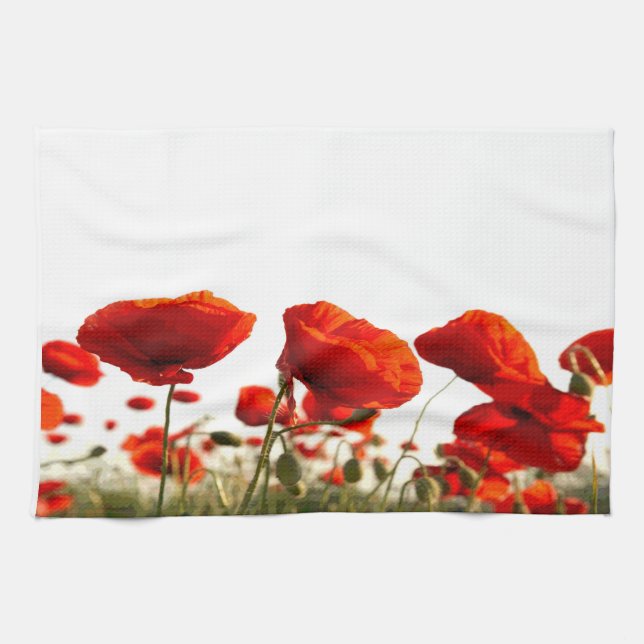 Red Poppies Tea Towel (Horizontal)