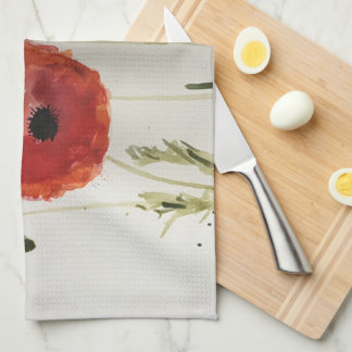 Red Poppies Tea Towel