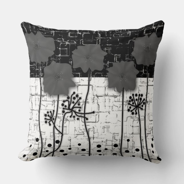 Red poppies throw pillow (Front)