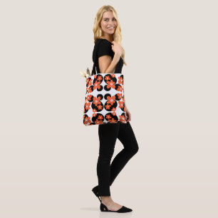 red poppies tote bag