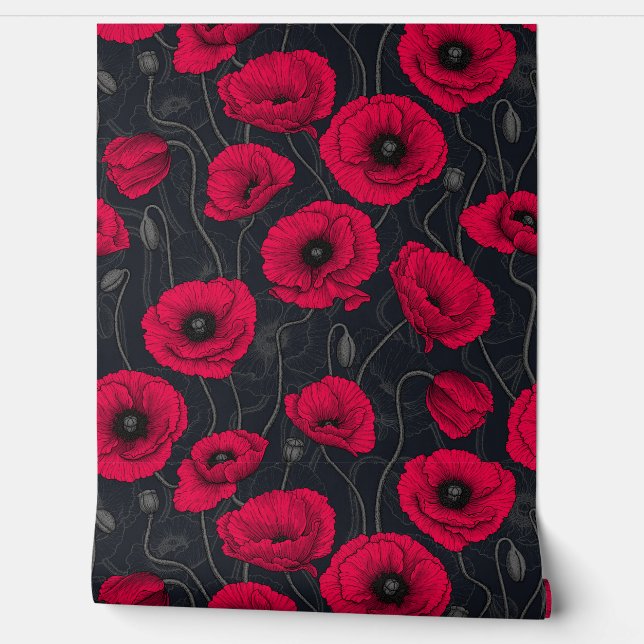 Red Poppies Wallpaper (Unrolling)