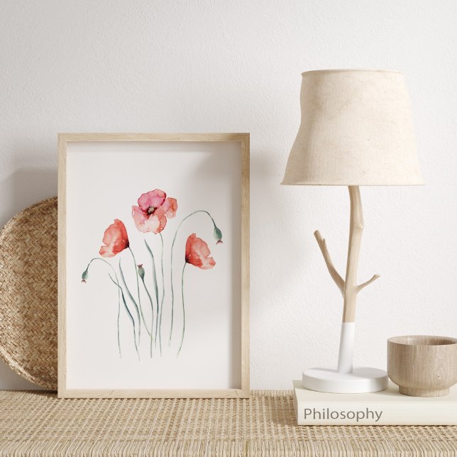 Red Poppies Watercolor Poster (Creator Uploaded)