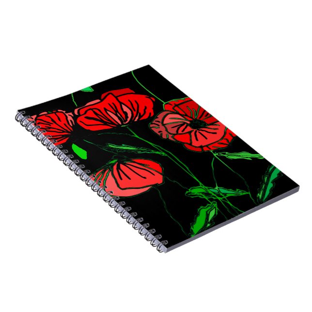 Red Poppy Art - Notebook (Right Side)