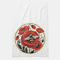 Red Poppy Bee