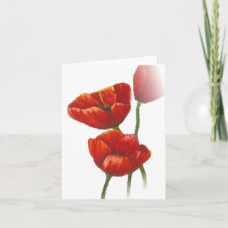 Red poppy card