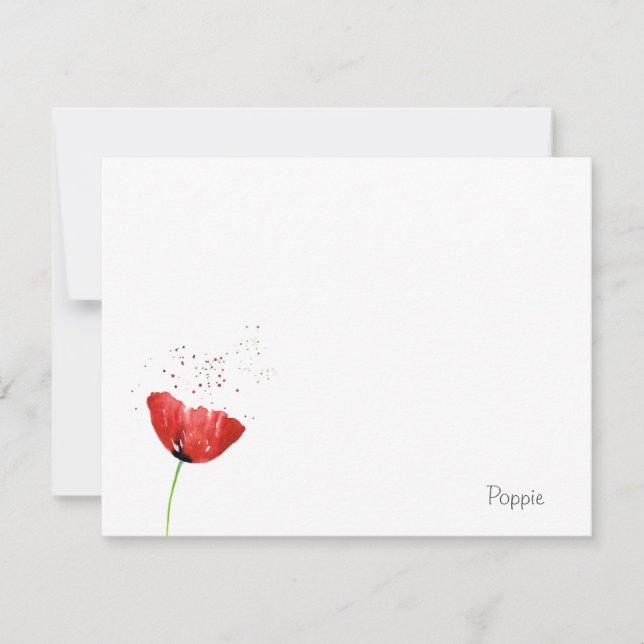 Red Poppy Card (Front)