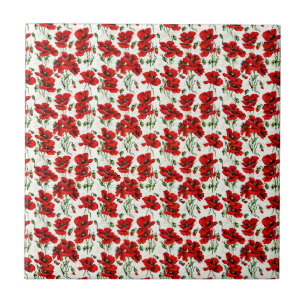 Red Poppy Design Tile