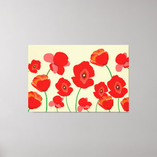 Red Poppy Field Canvas Print