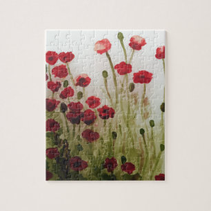 Red poppy field jigsaw puzzle