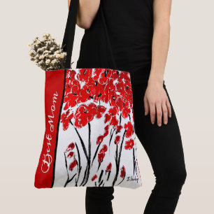 Red Poppy Fields Tote Bag