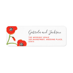 Red Poppy Flower Wedding
