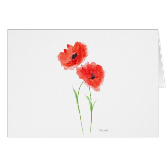 Red poppy flowers (Front Horizontal)